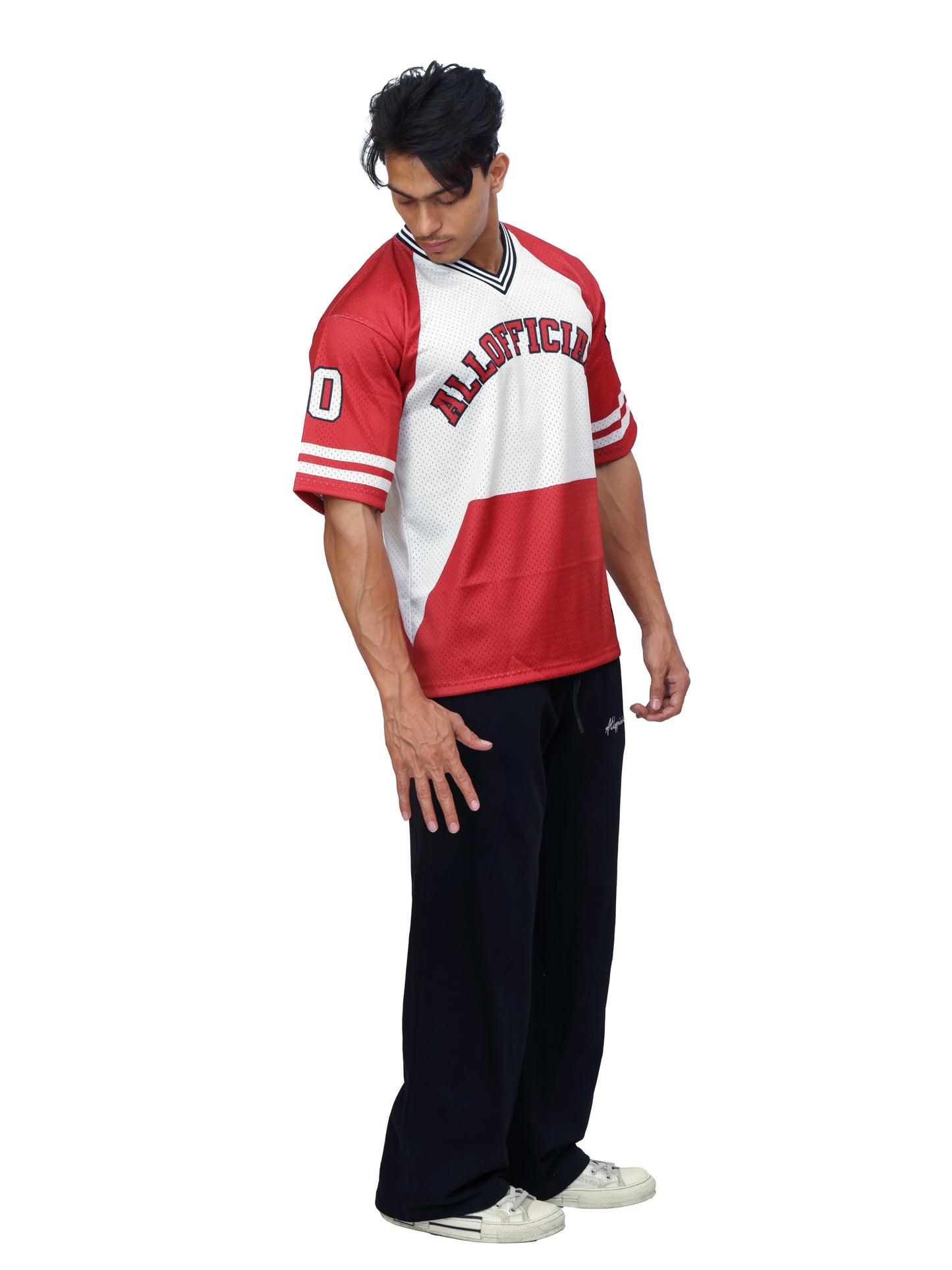 Athletic Mesh Jersey Maroon