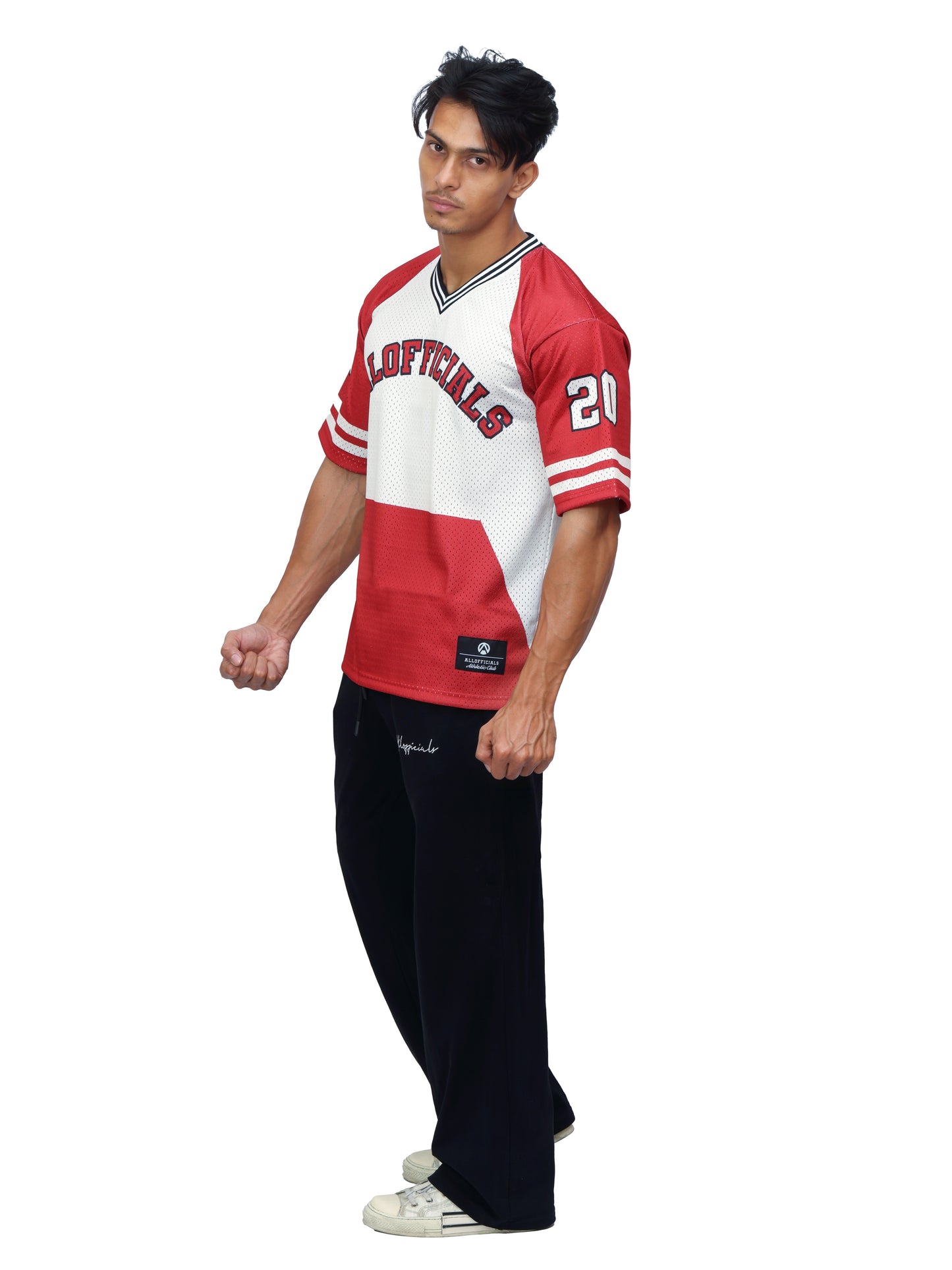 Athletic Mesh Jersey Maroon