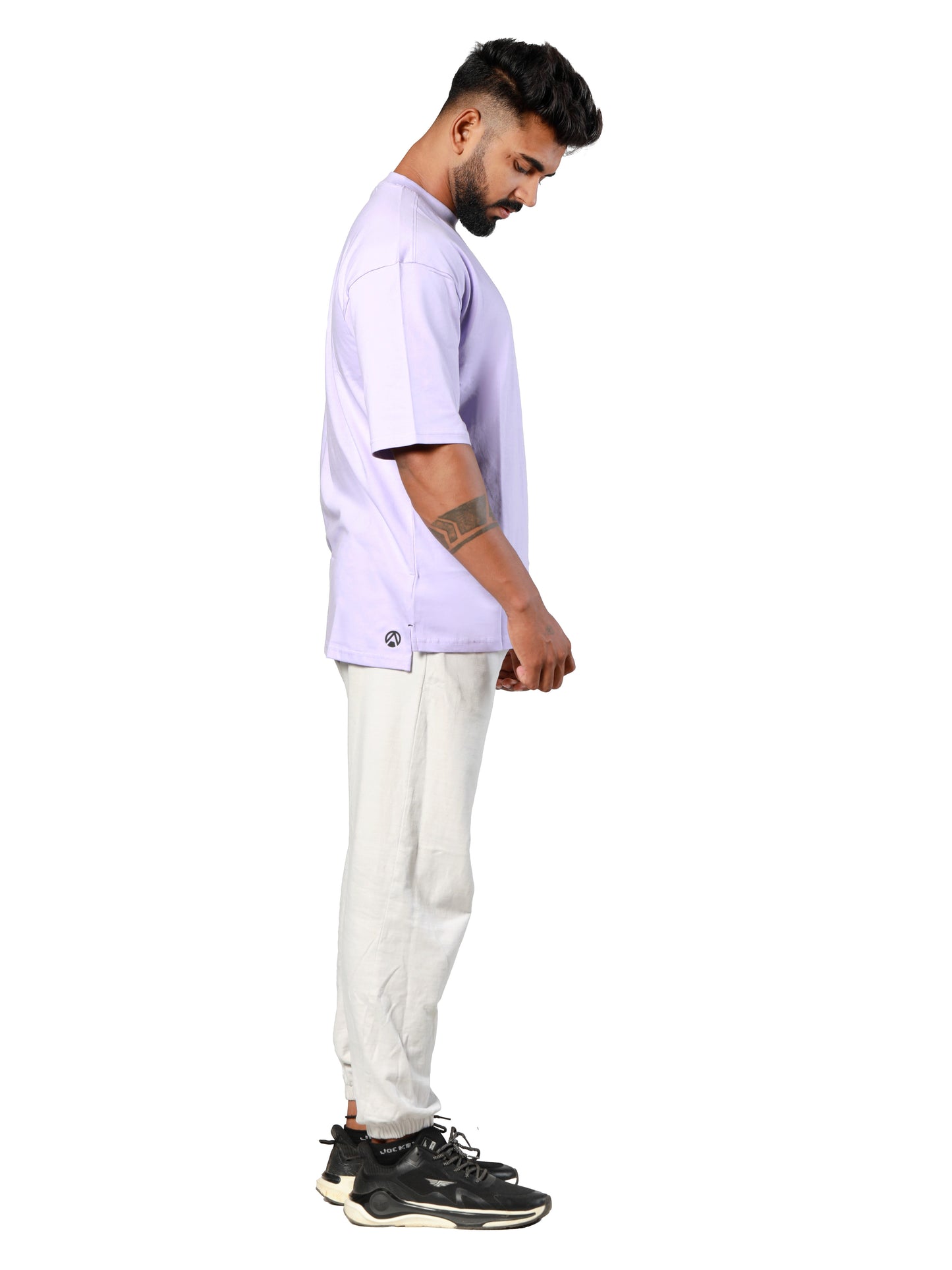 Essential Oversized Tee Light Lavender On right size