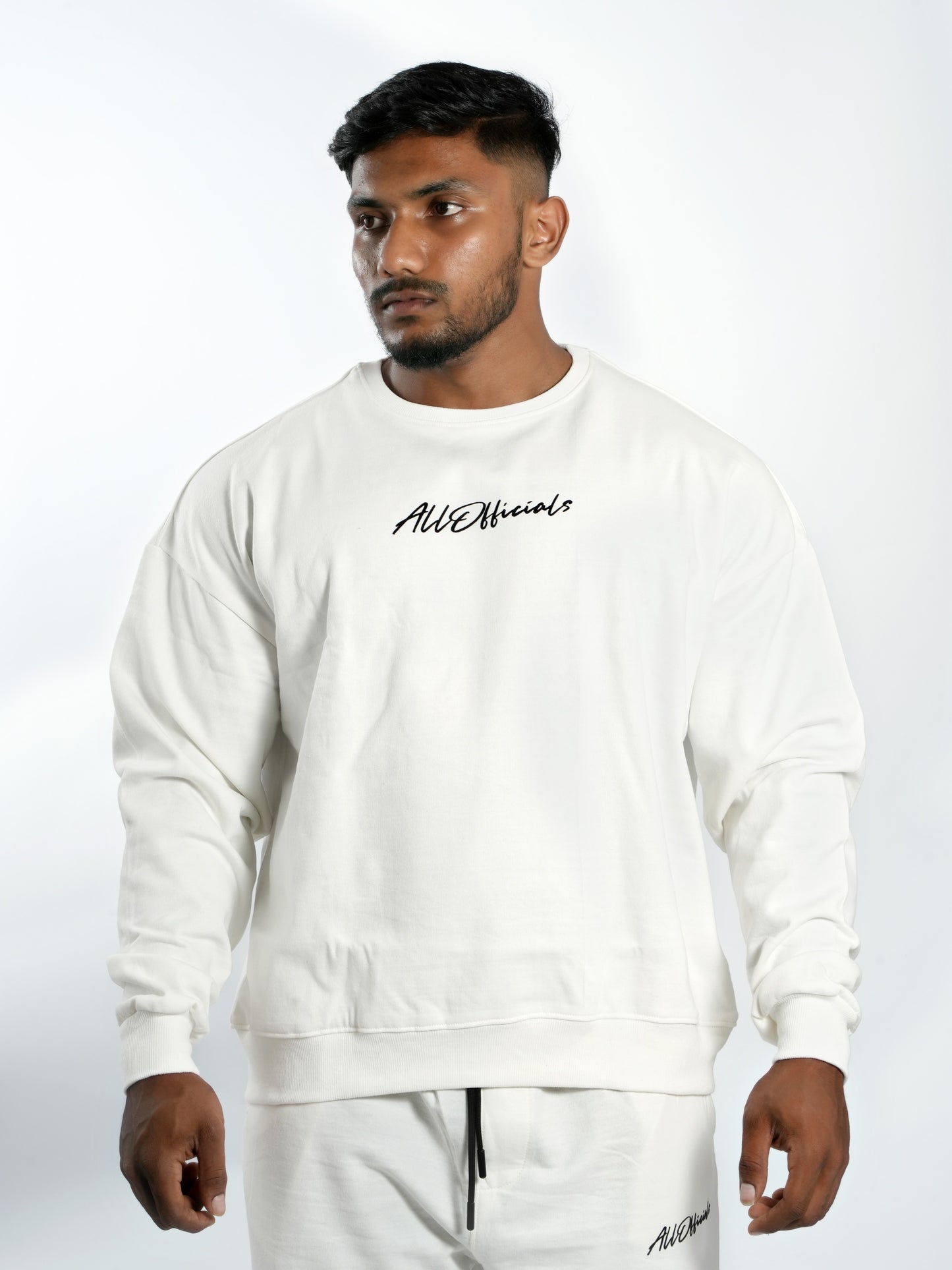 Unisex Signature Oversized Sweatshirt Off-White