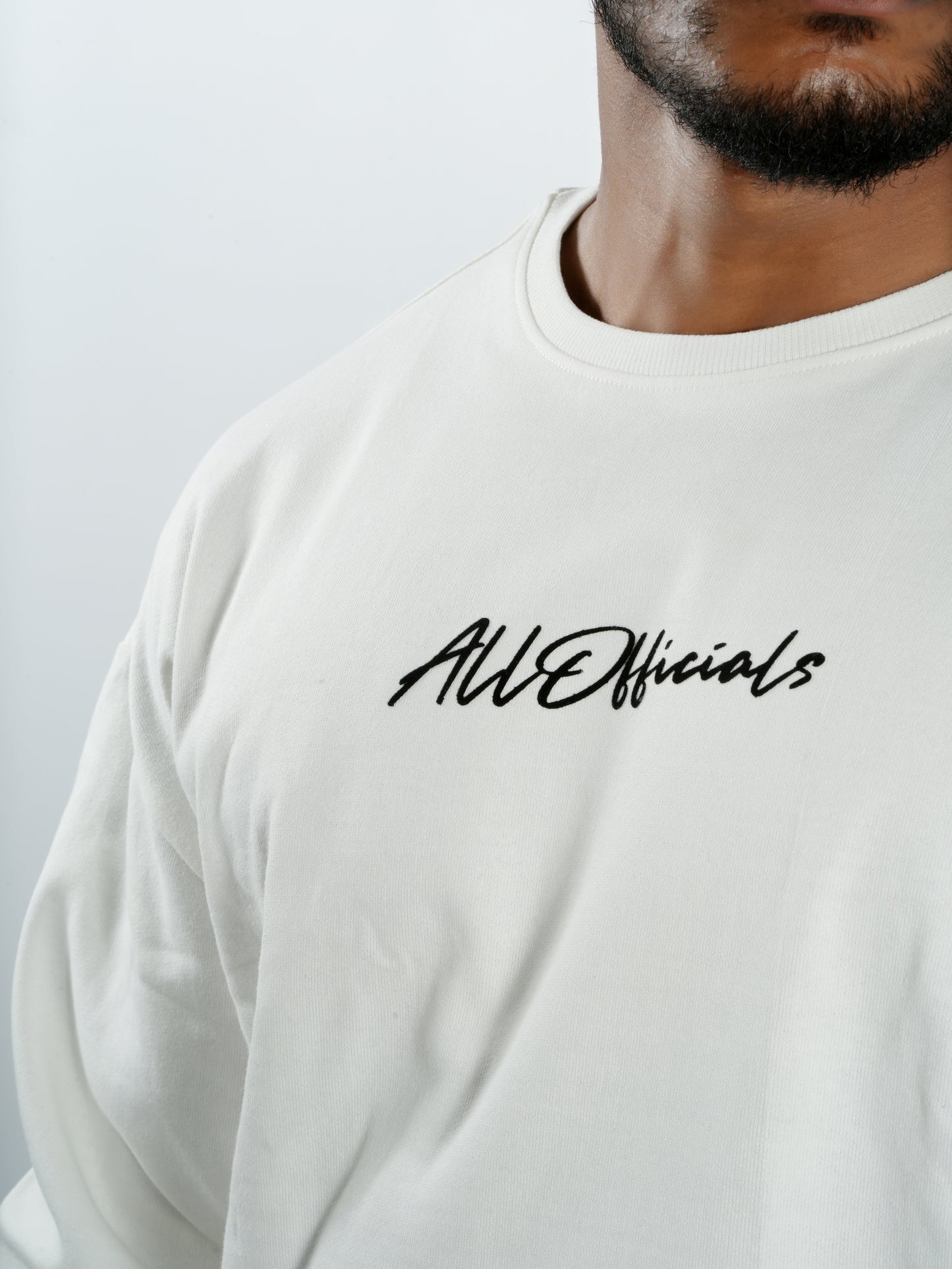 Unisex Signature Oversized Sweatshirt Off-White
