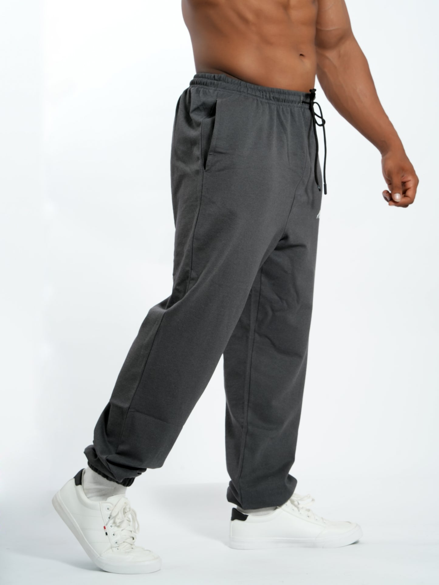 Unisex Signature Oversize Tapered Joggers Steel Grey