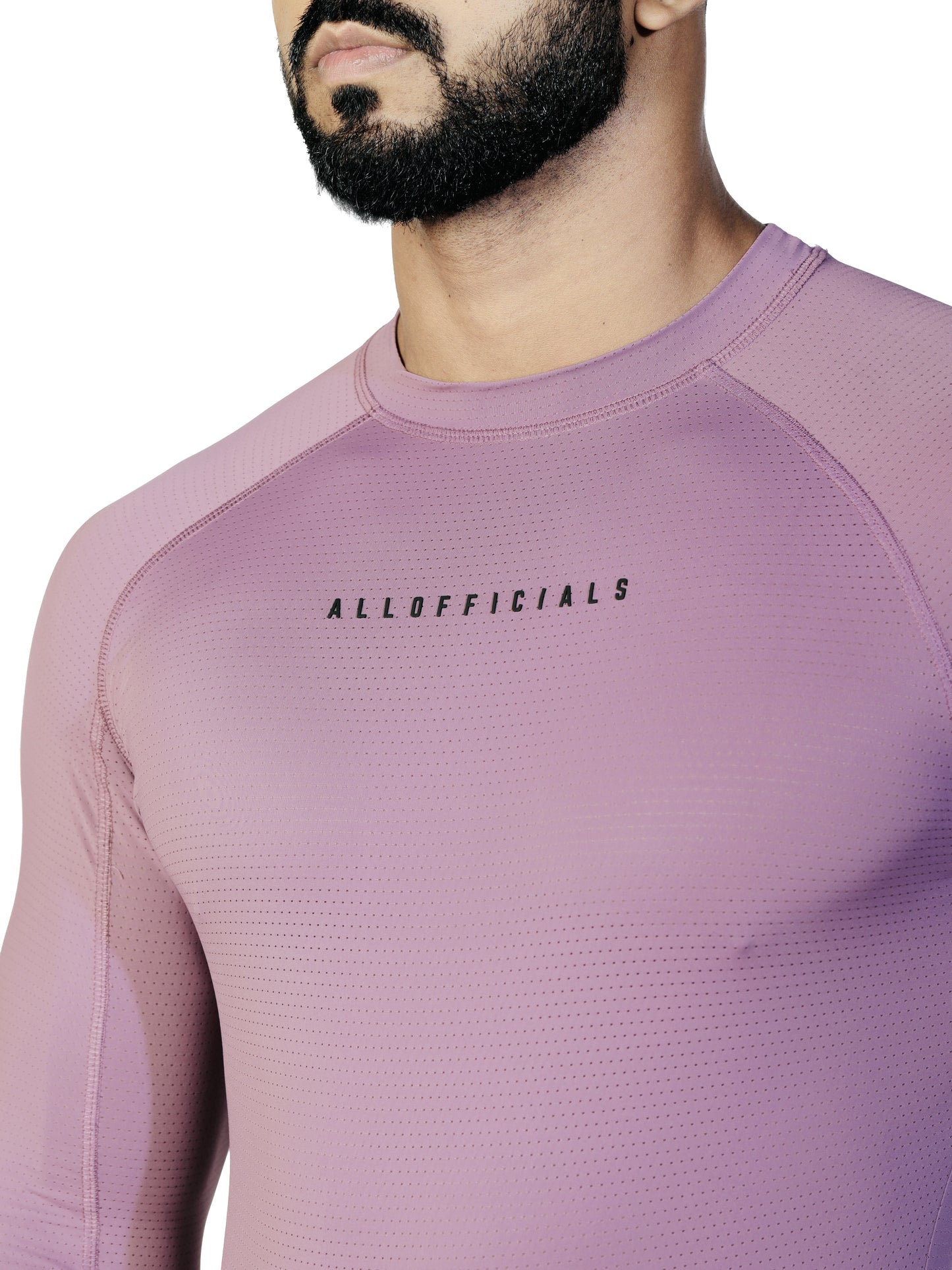 N1 Compression T-Shirt Long Sleeve Onion Pink front chest