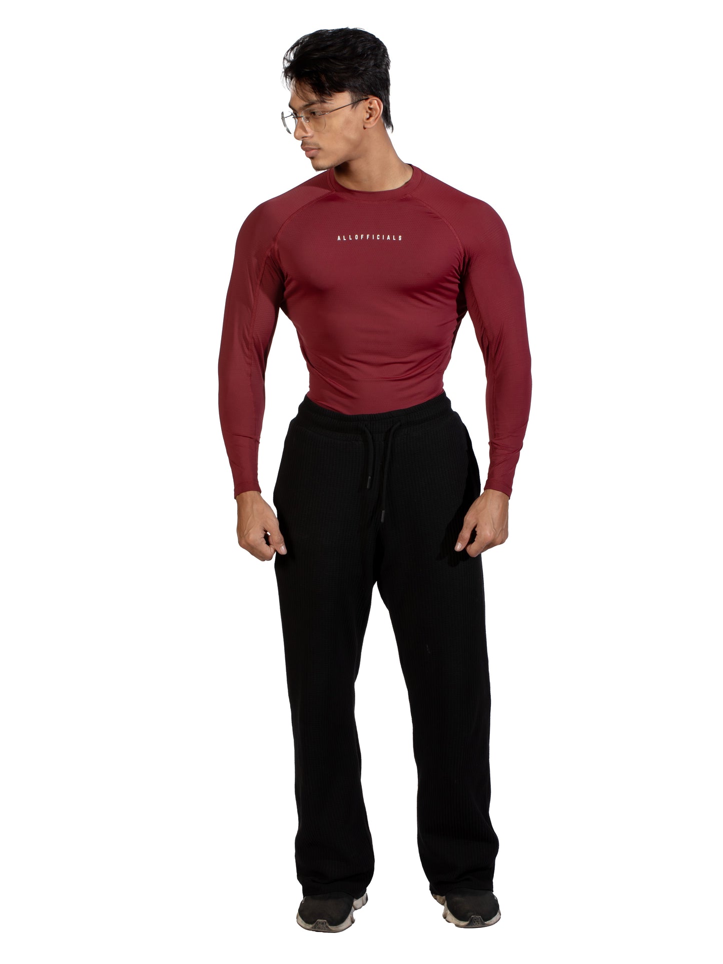 N1 Compression T-Shirt Long Sleeve Winery front