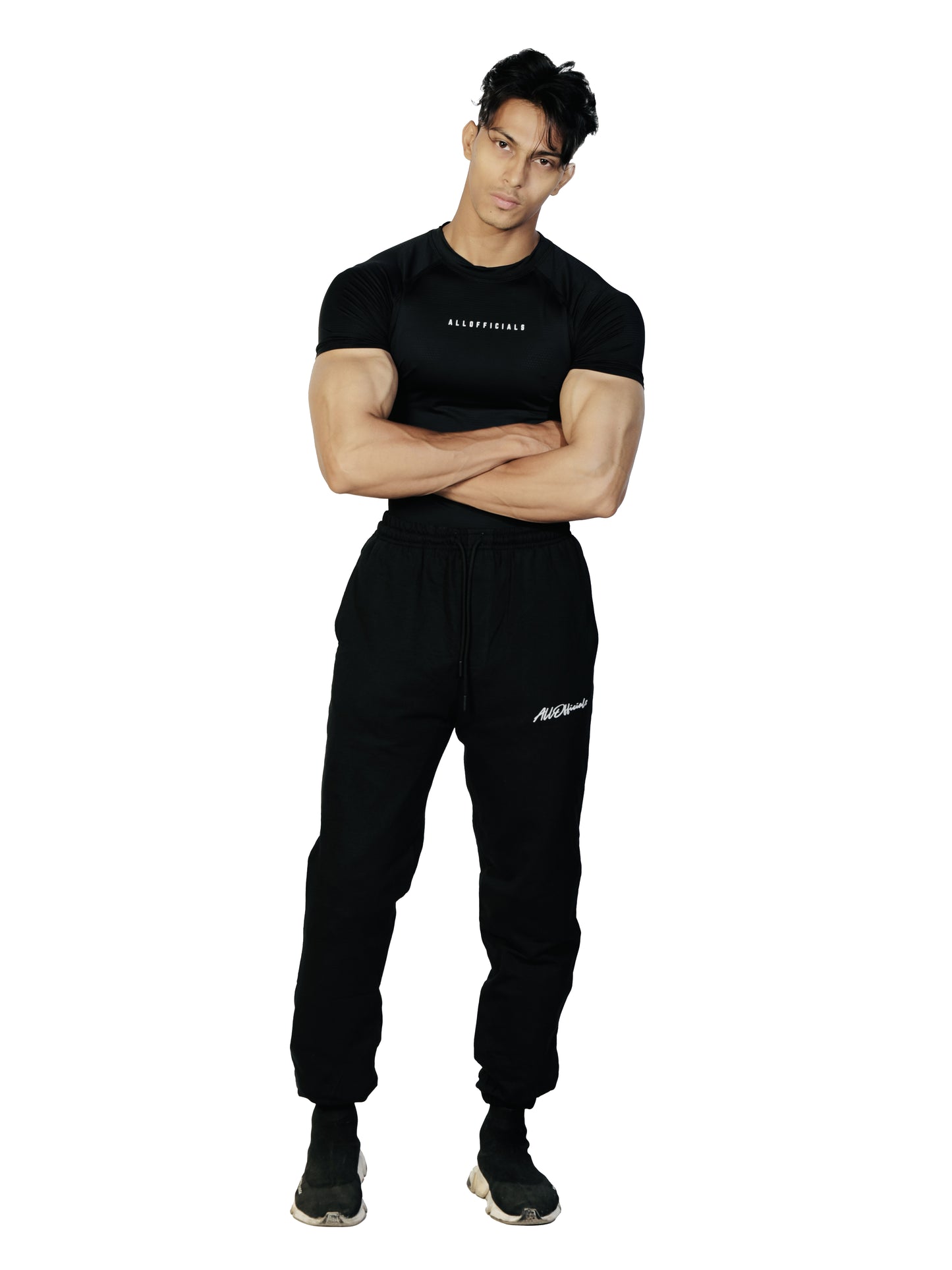 N1 Compression T-Shirt Short Sleeve Black front