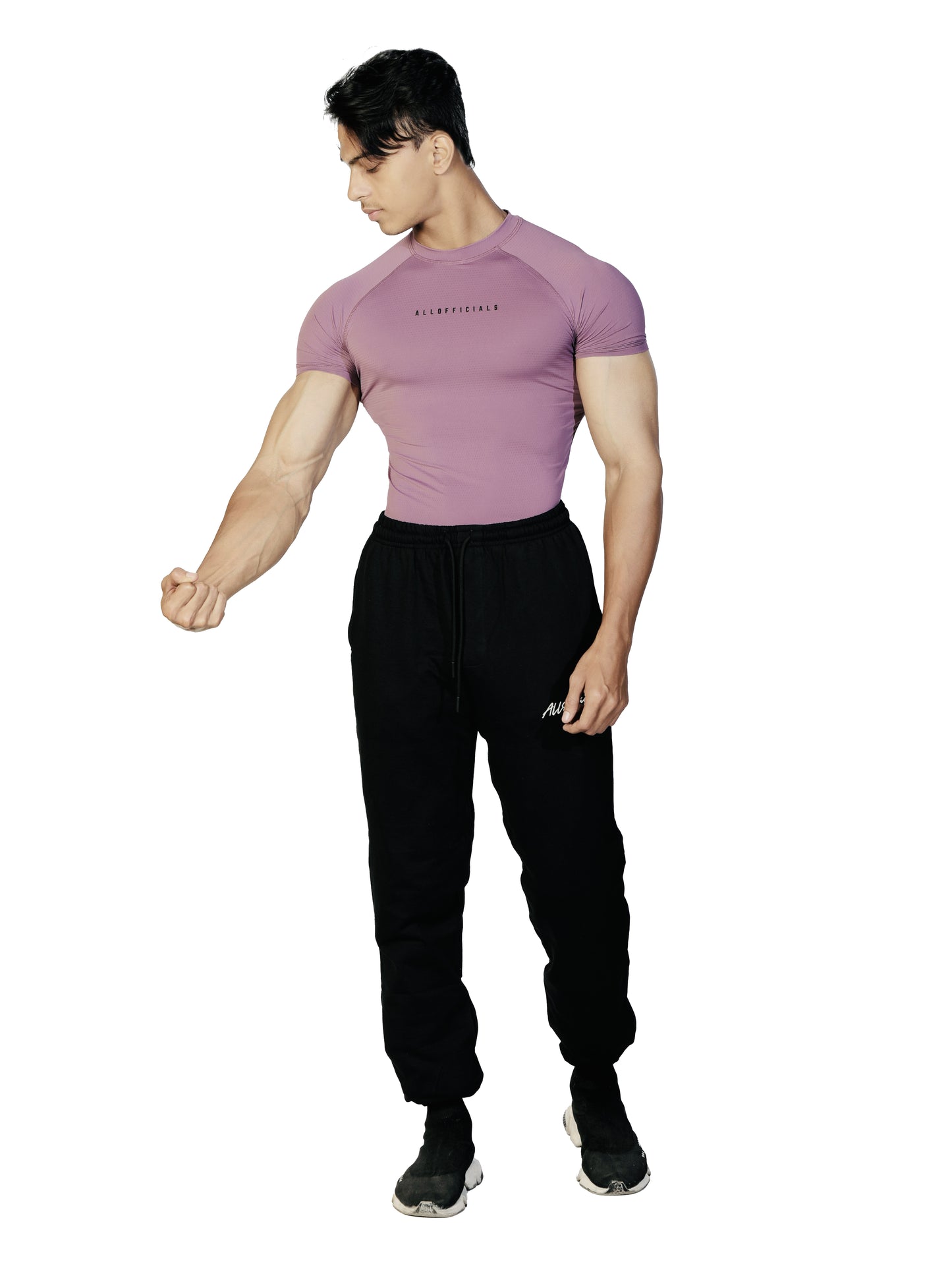 N1 Compression T-Shirt Short Sleeve Onion Pink front
