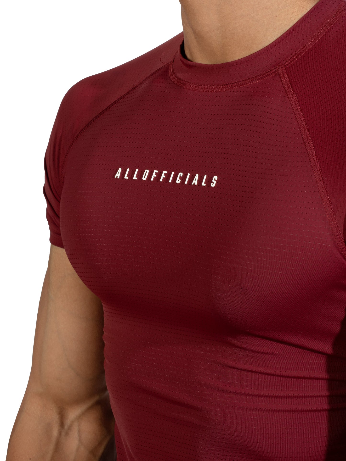 N1 Compression T-Shirt Short Sleeve Winery back chest view