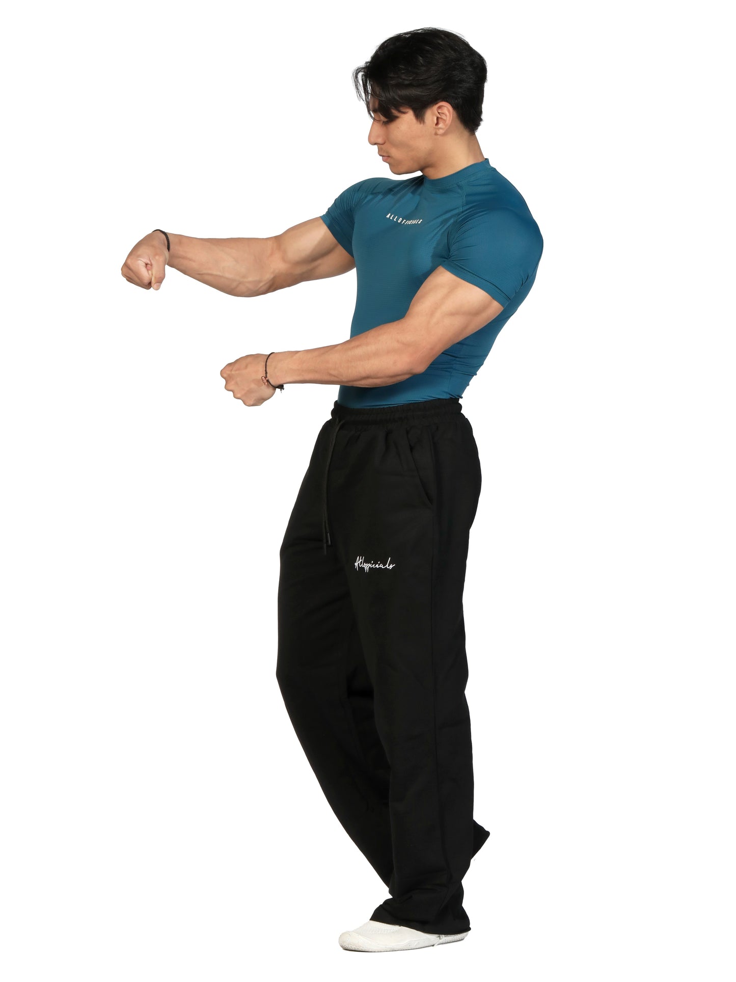 Side view of the N1 Compression T-Shirt Short Sleeve Airforce Blue