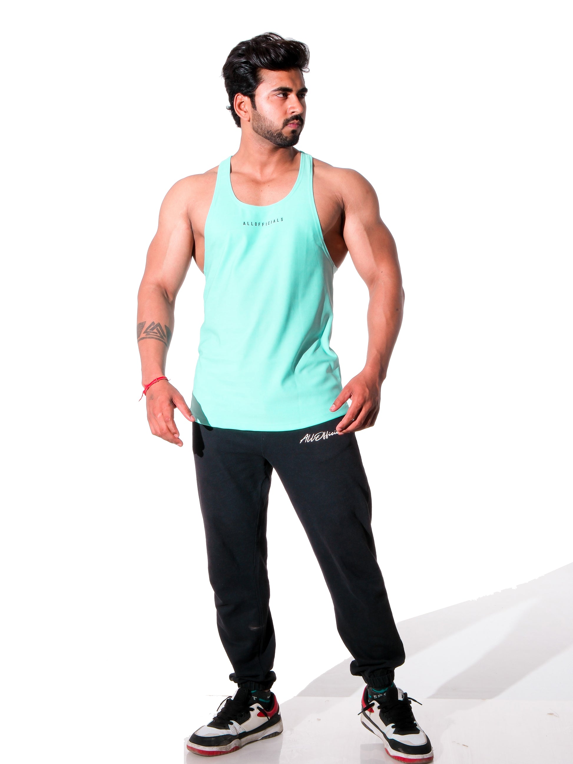 Twill Stringer Aqua Front Full