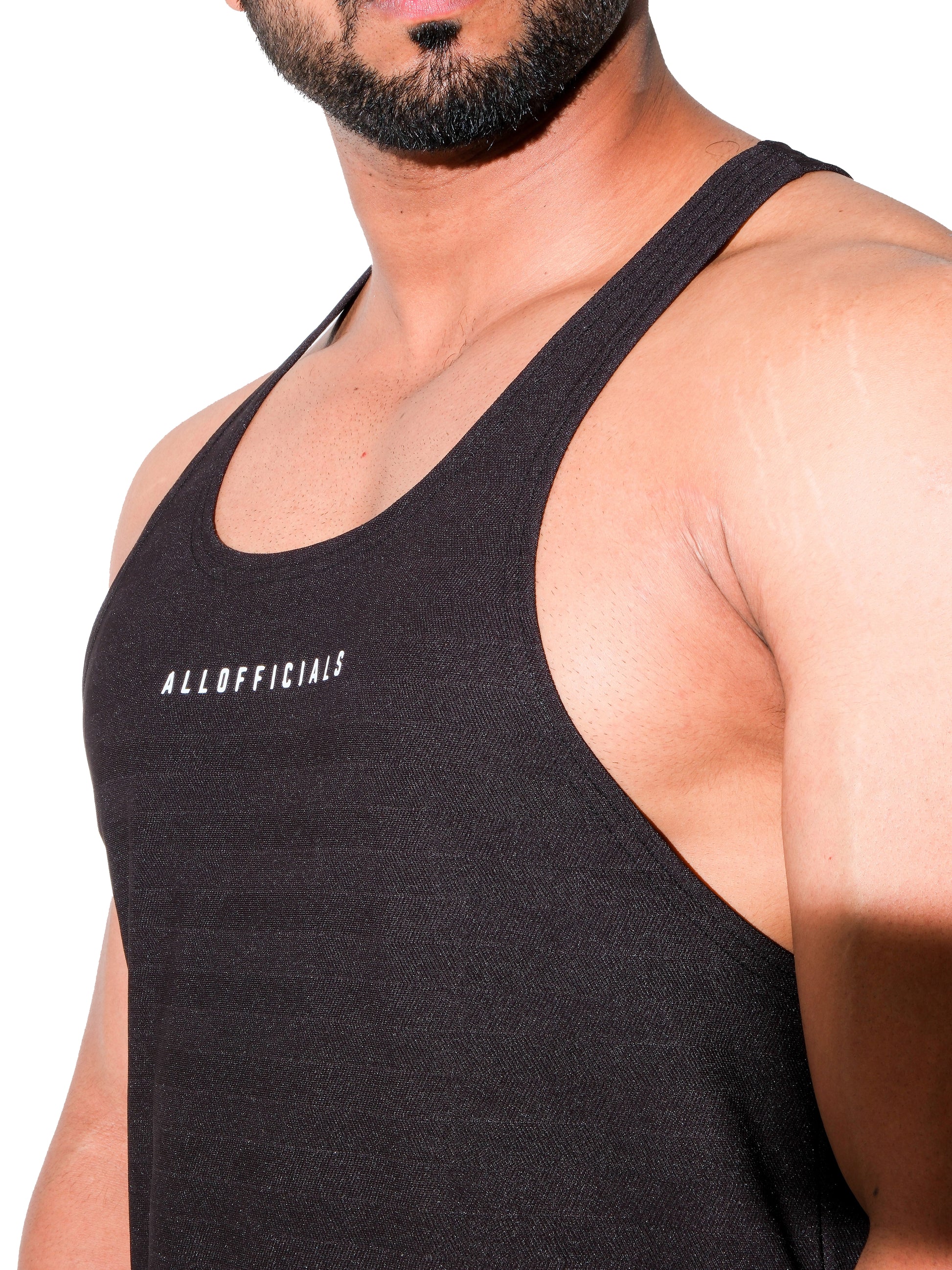 Twill Stringer black full chest