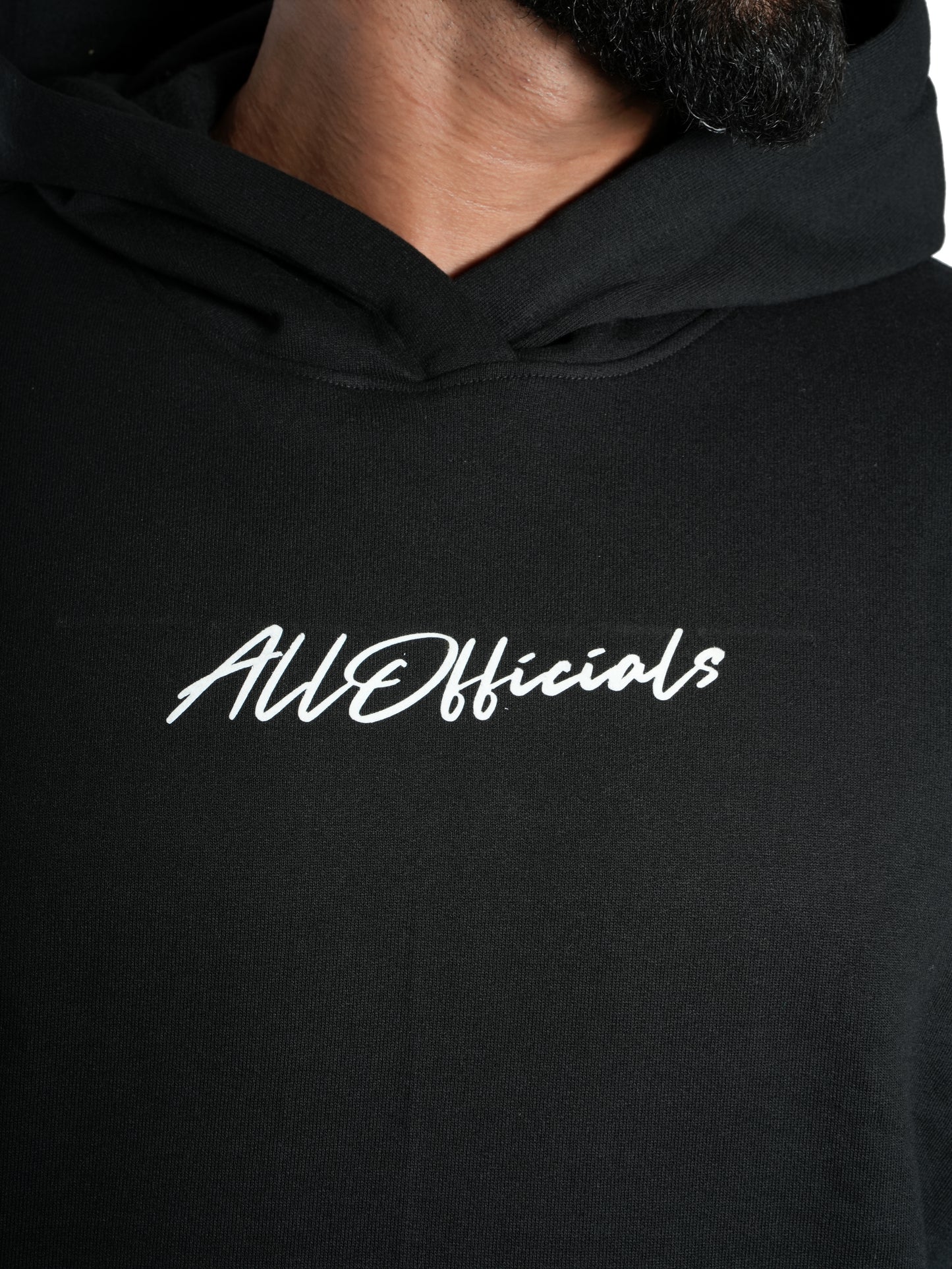 Unisex Signature Oversized Hoodie Black Chest