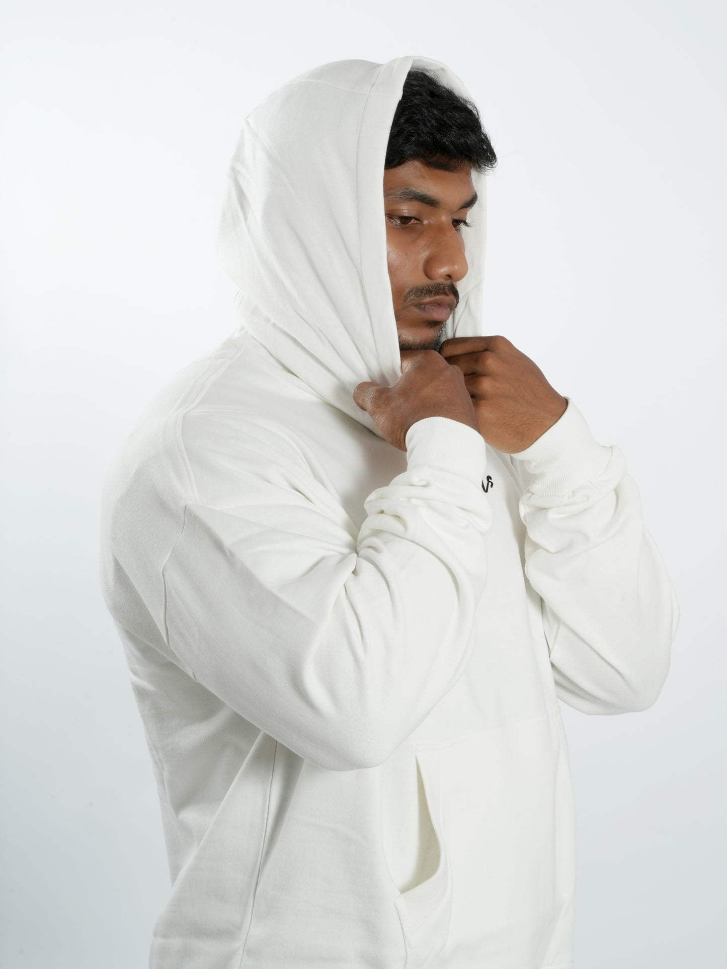 Unisex Signature Oversized Hoodie Off-White Right Side