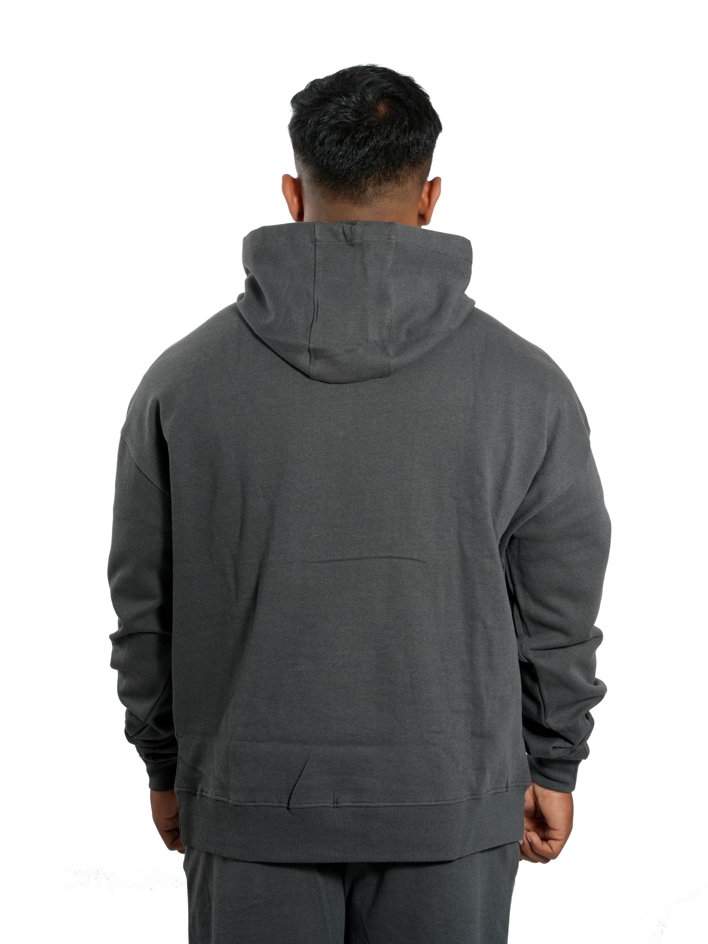 Unisex Signature Oversized Hoodie Steel Grey Back