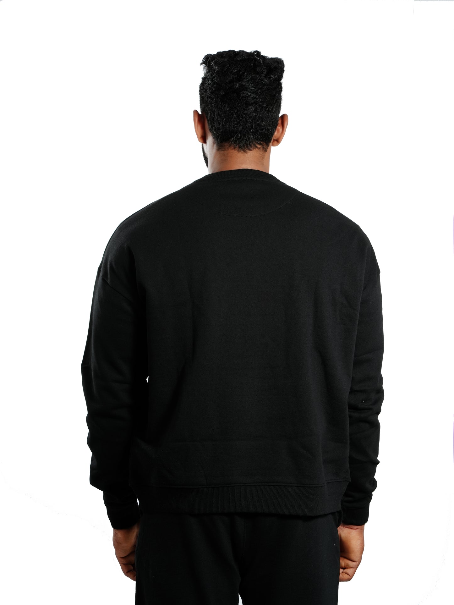 Unisex Signature Oversized Sweatshirt Black Back