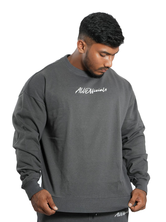 Unisex Signature Oversized Sweatshirt Steel Grey S M L XL