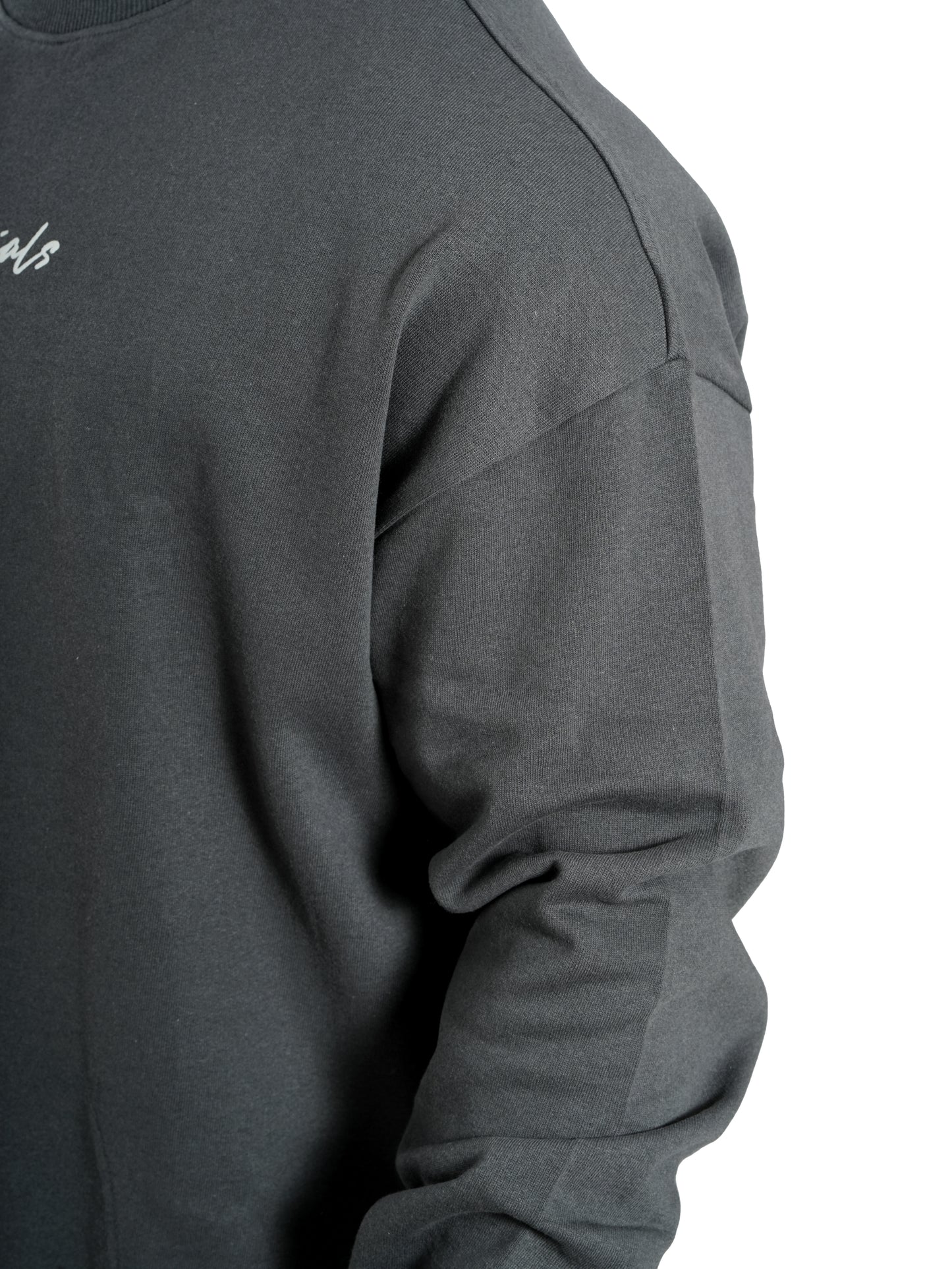 Unisex Signature Oversized Sweatshirt Steel Grey shoulder View