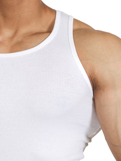Core Ribbed Vest 2-Pack (B/W)