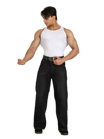 Core Ribbed Vest 2-Pack (B/W)