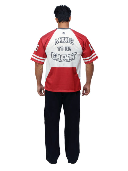 Athletic Mesh Jersey Maroon