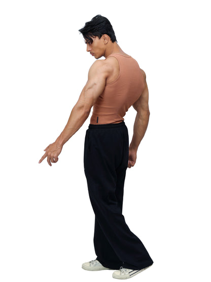 Signature Ribbed Vest Mocha Mousse
