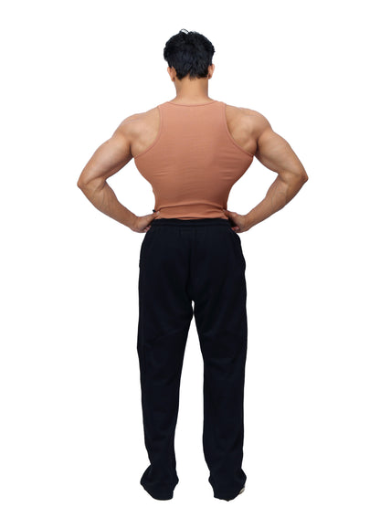 Signature Ribbed Vest Mocha Mousse