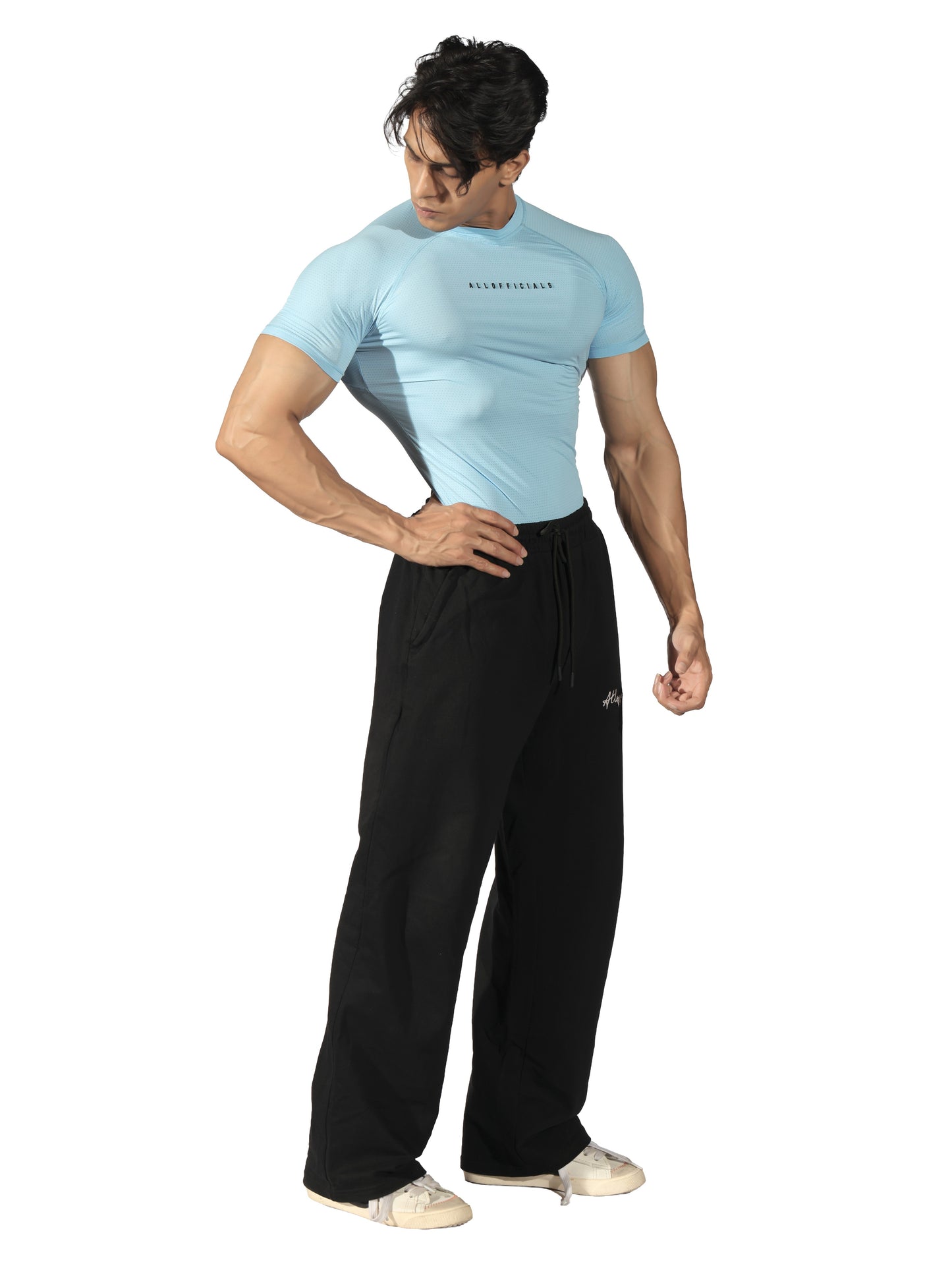 N1 Compression T-Shirt Long Sleeve Sky Blue