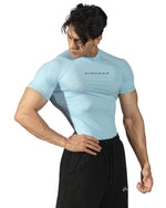 N1 Compression T-Shirt Short Sleeve Sky Blue