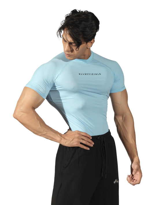 N1 Compression T-Shirt Short Sleeve Sky Blue