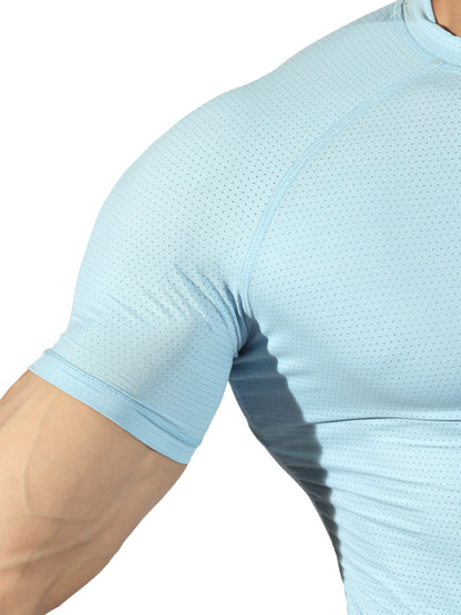 N1 Compression T-Shirt Short Sleeve Sky Blue