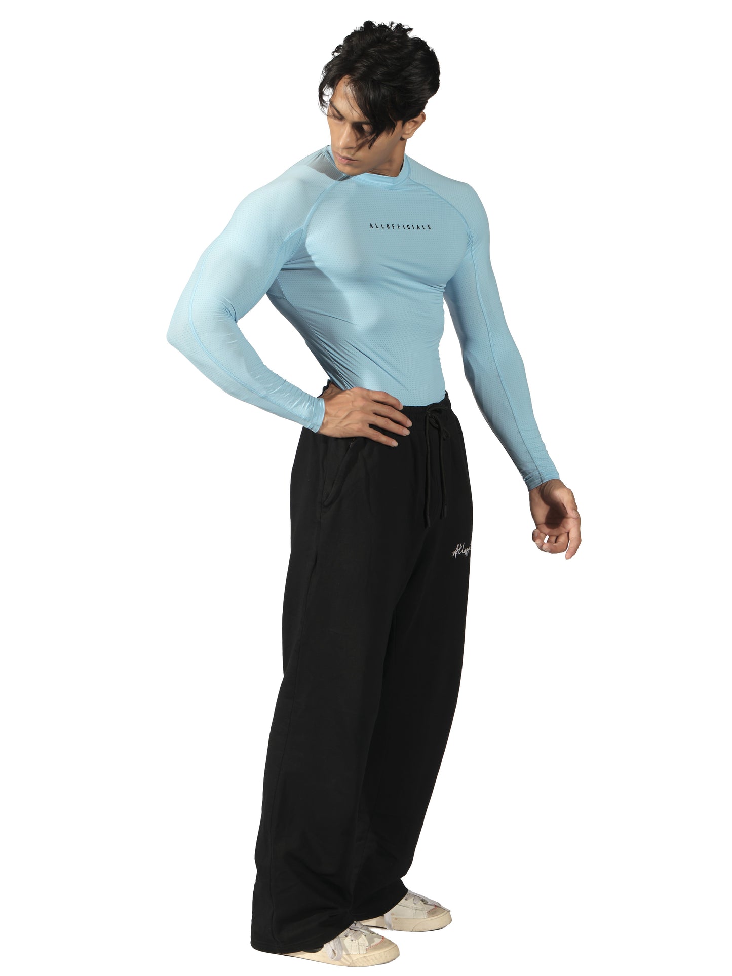 N1 Compression T-Shirt Long Sleeve Sky Blue