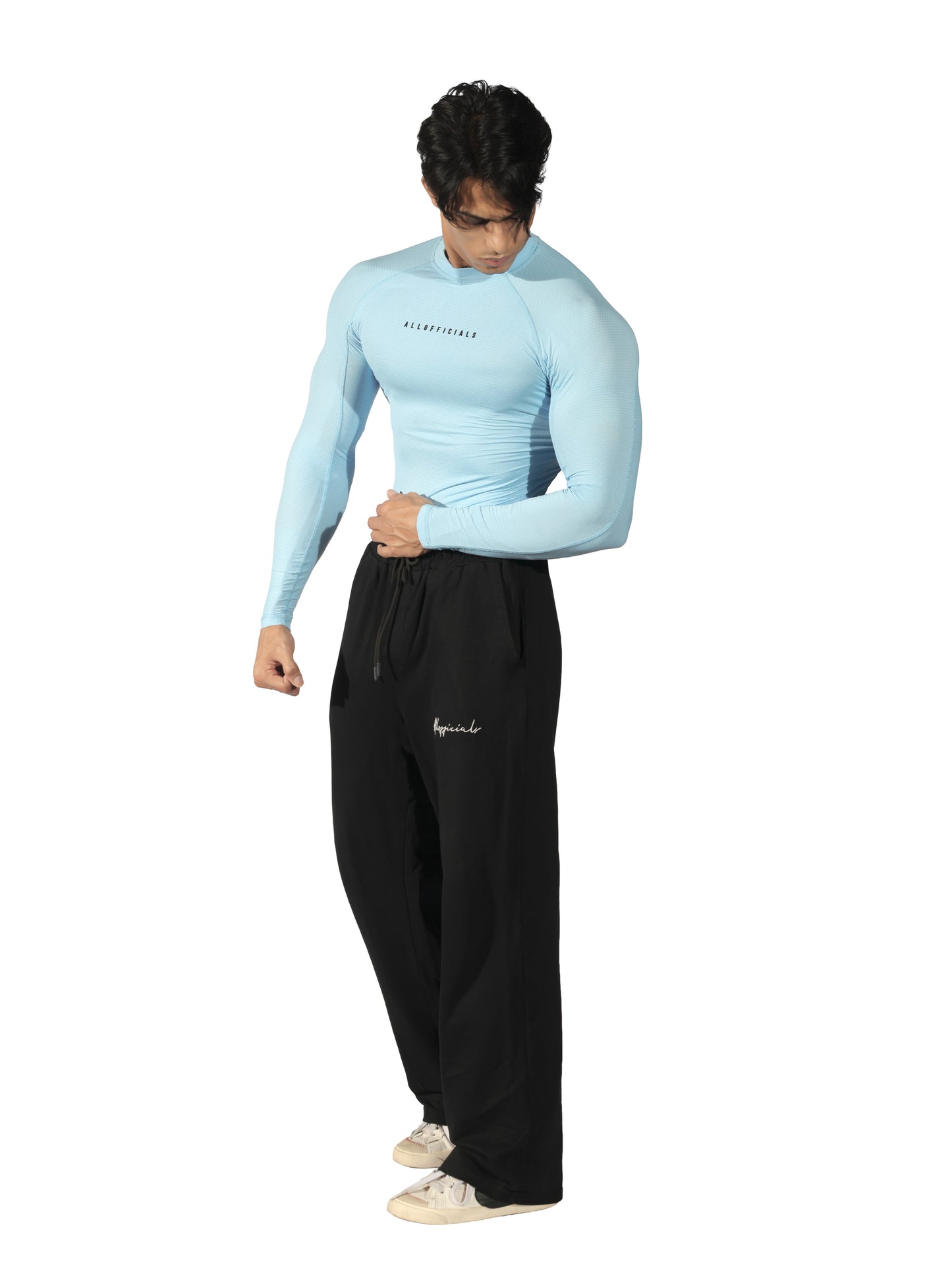 N1 Compression T-Shirt Long Sleeve Sky Blue