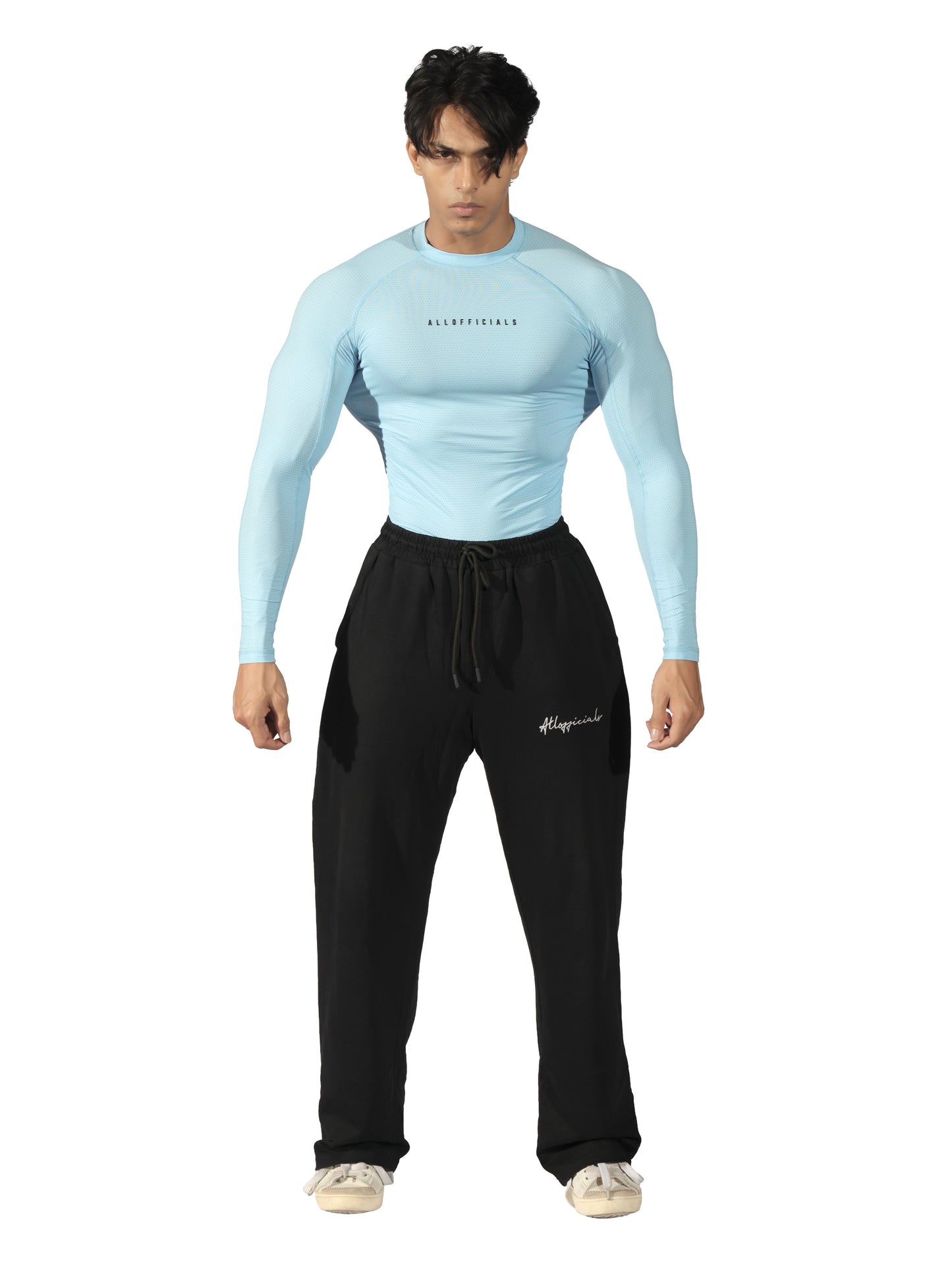 N1 Compression T-Shirt Long Sleeve Sky Blue