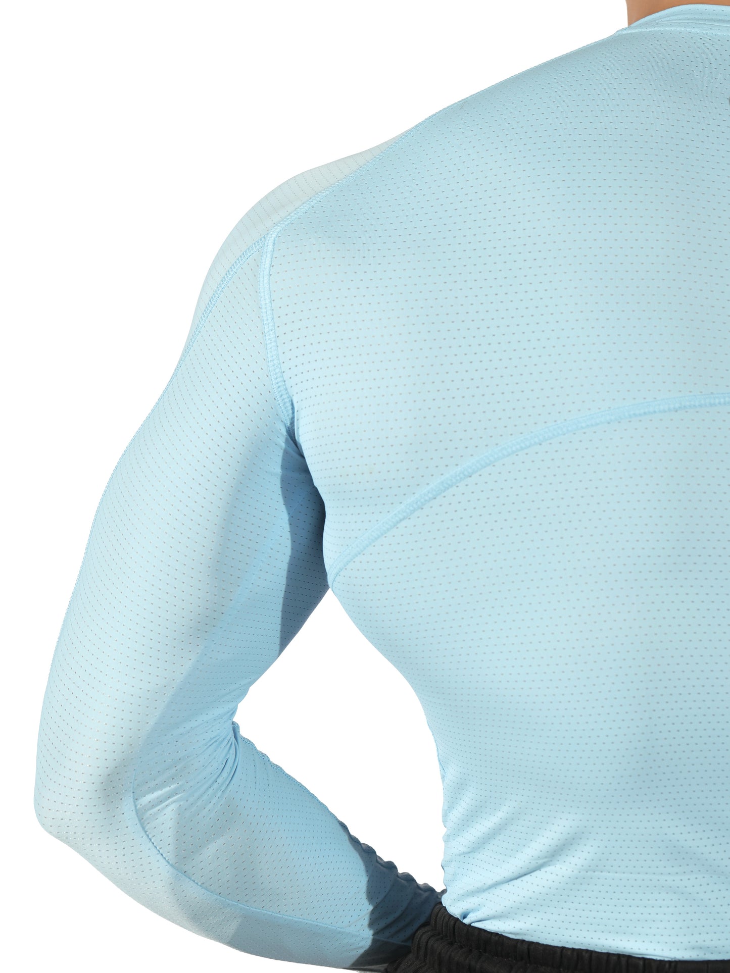 N1 Compression T-Shirt Long Sleeve Sky Blue