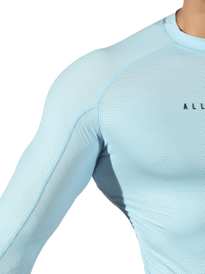 N1 Compression T-Shirt Long Sleeve Sky Blue