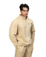 ESSENCE Quarter-Zip Sweatshirt Sesame