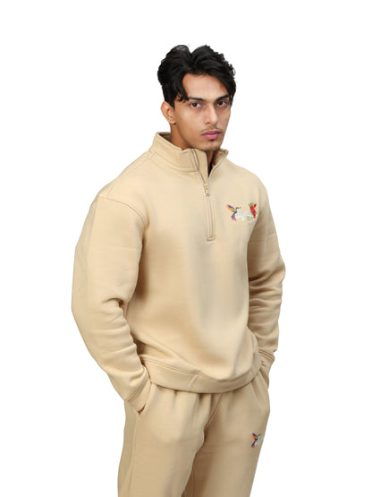 ESSENCE Quarter-Zip Sweatshirt Sesame