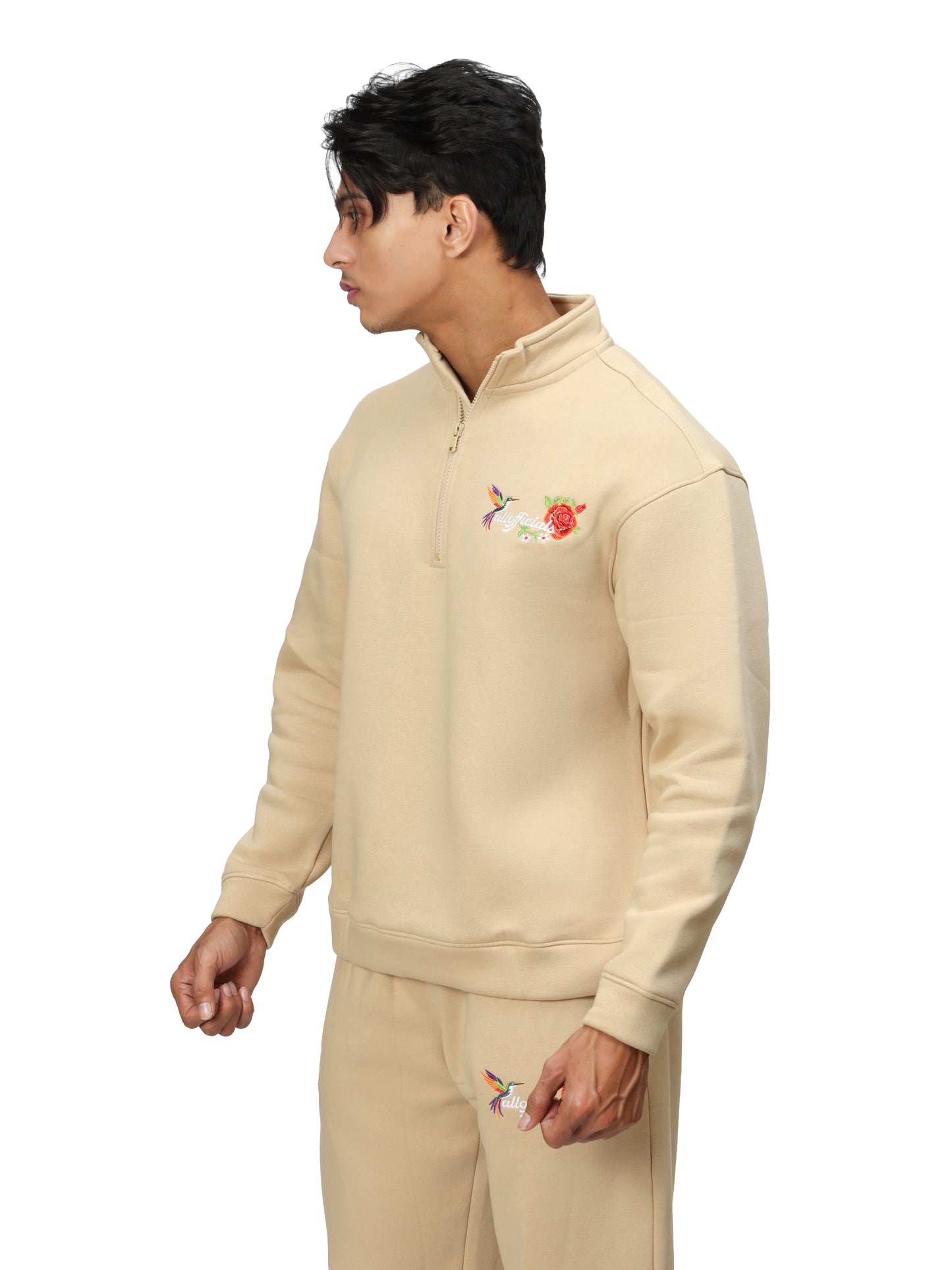 ESSENCE Quarter-Zip Sweatshirt Sesame