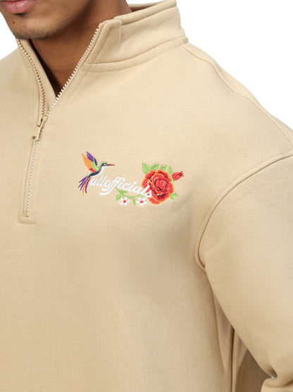 ESSENCE Quarter-Zip Sweatshirt Sesame