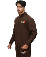 ESSENCE Quarter-Zip Sweatshirt Turkish Coffee