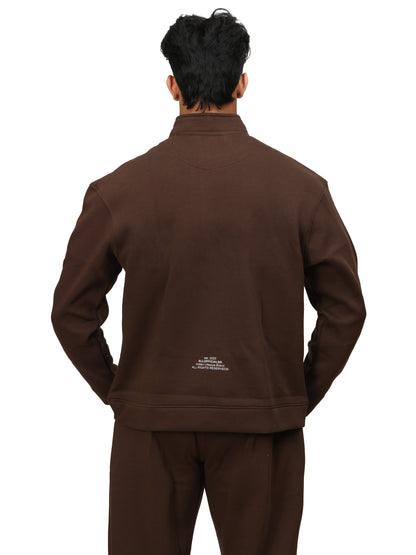 ESSENCE Quarter-Zip Sweatshirt Turkish Coffee