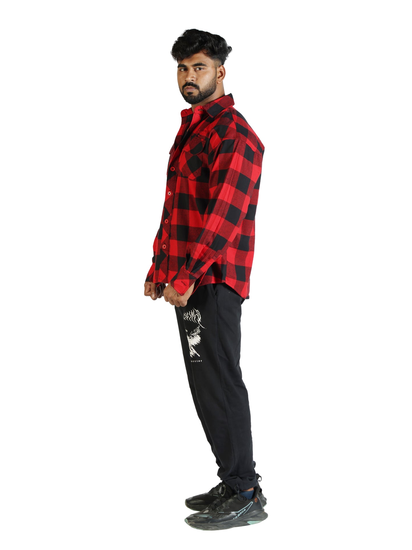 Unisex Oversized Flannel Shirt Red