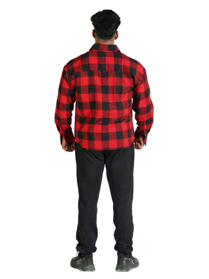 Unisex Oversized Flannel Shirt Red