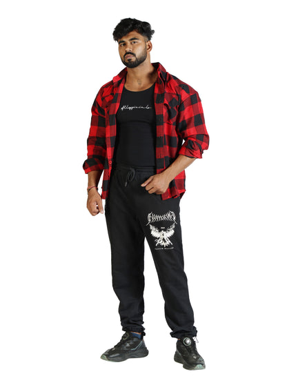 Unisex Oversized Flannel Shirt Red