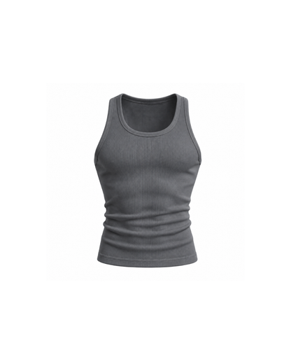 Core Ribbed Vest Steel Grey