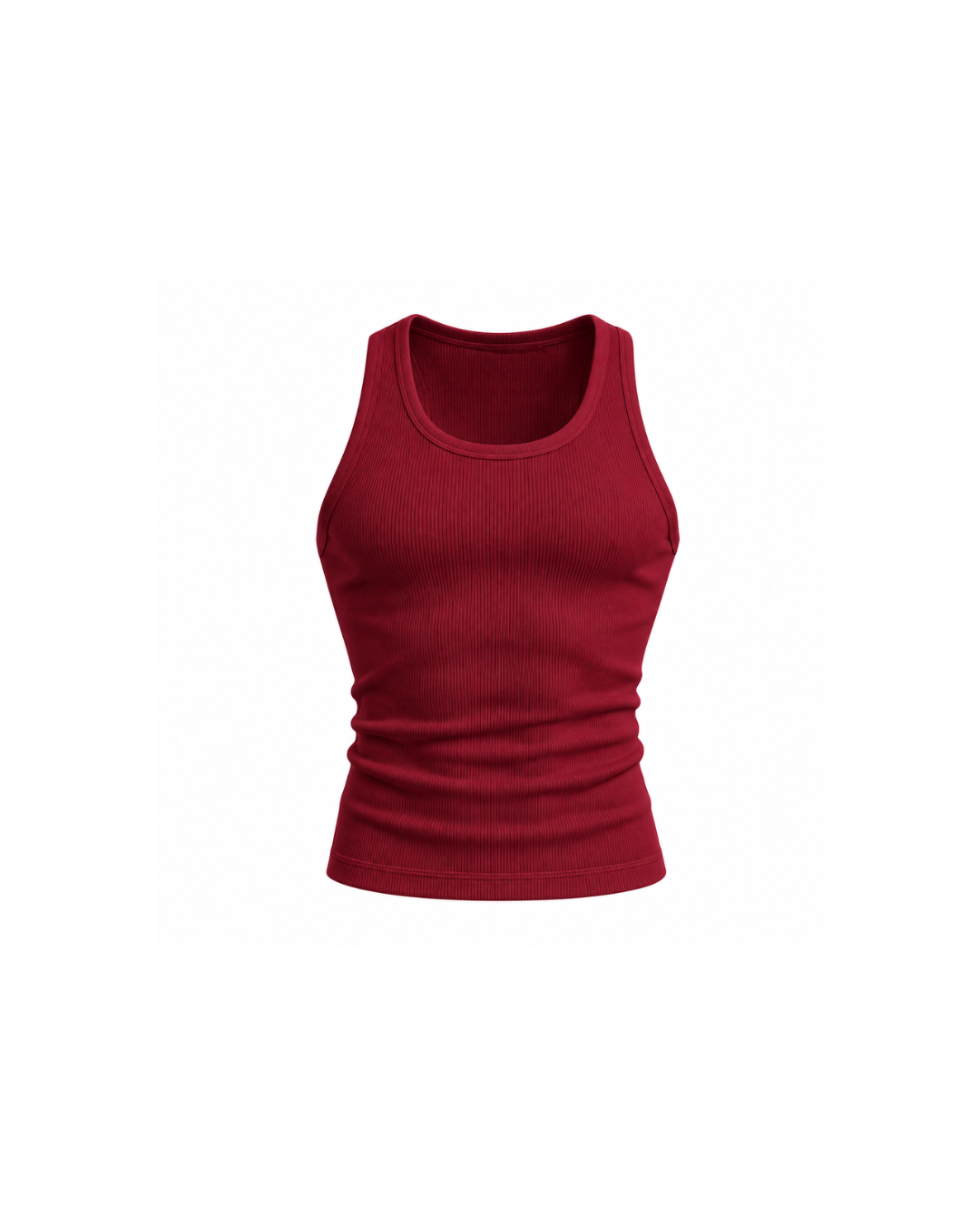 Core Ribbed Vest Rhubarb