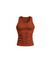 Core Ribbed Vest Rust