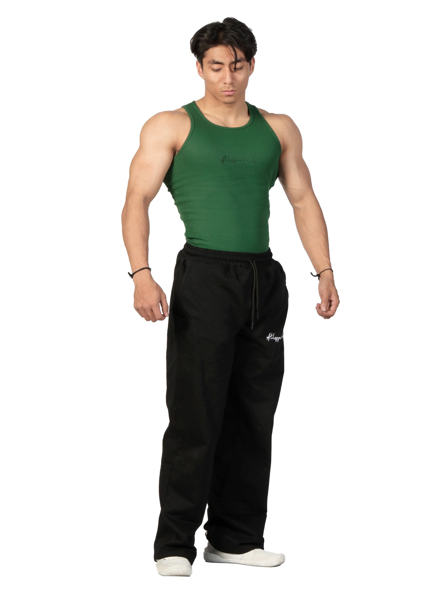 Signature Ribbed Vest Eden Green