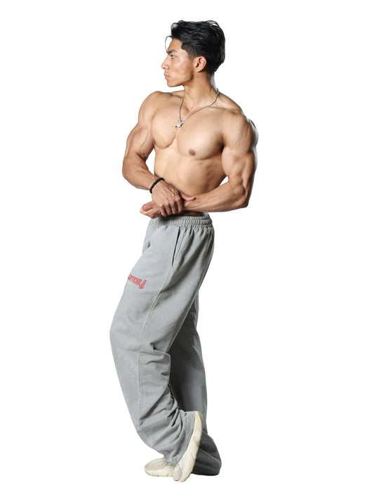 Allofficials Revenge Washed Gym Joggers Grey