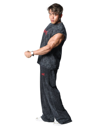 Best Revenge Washed Black Gym Cut-Offs for Men's