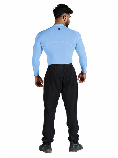N1 Compression T-Shirt Long Sleeve Sky Blue